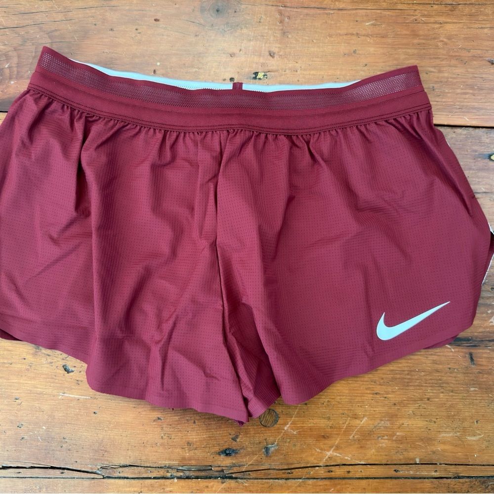 Nike Pro Elite 2 Racing Shorts Made In USA Burgundy AO8147-611